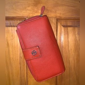 Giani Bernini Red genuine leather multi pocket wallet